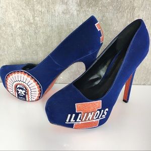 U of I Swarovski Fighting Illini Stilettos 9